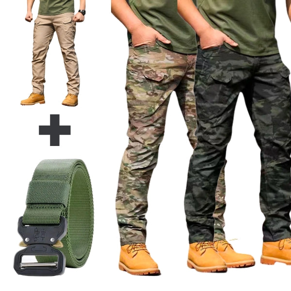 Kit 3 - Calça Tática Militar Impermeável - Delta Force + Cinto