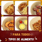Forma De Airfryer Descartável Redondo Antiaderente Para Cozimento Papel Fritadeira Cozimento Protetor Forro Tapete