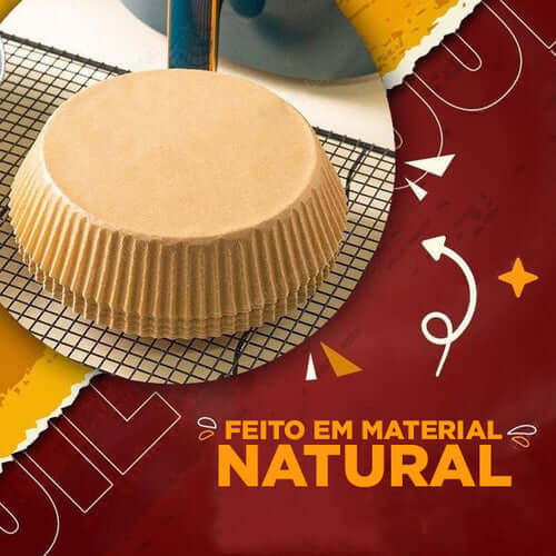 Forma De Airfryer Descartável Redondo Antiaderente Para Cozimento Papel Fritadeira Cozimento Protetor Forro Tapete