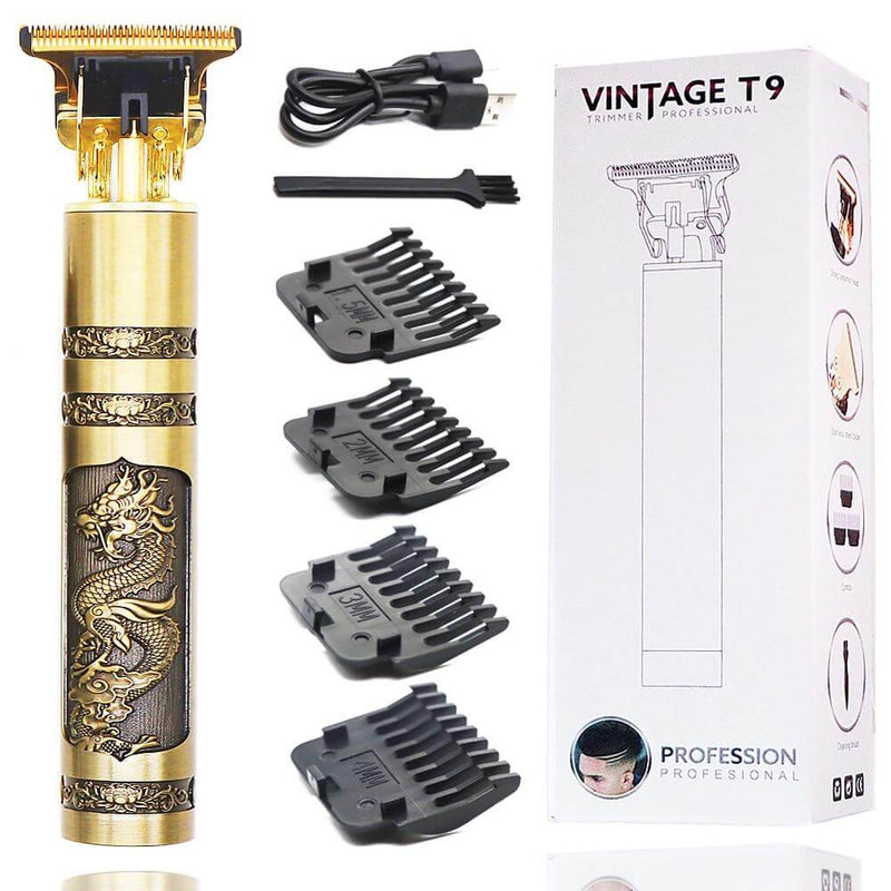 Kit 2  Máquina de Cortar Cabelo Barbeiro Dragão Profissional Elétrica Bateria Recarregável