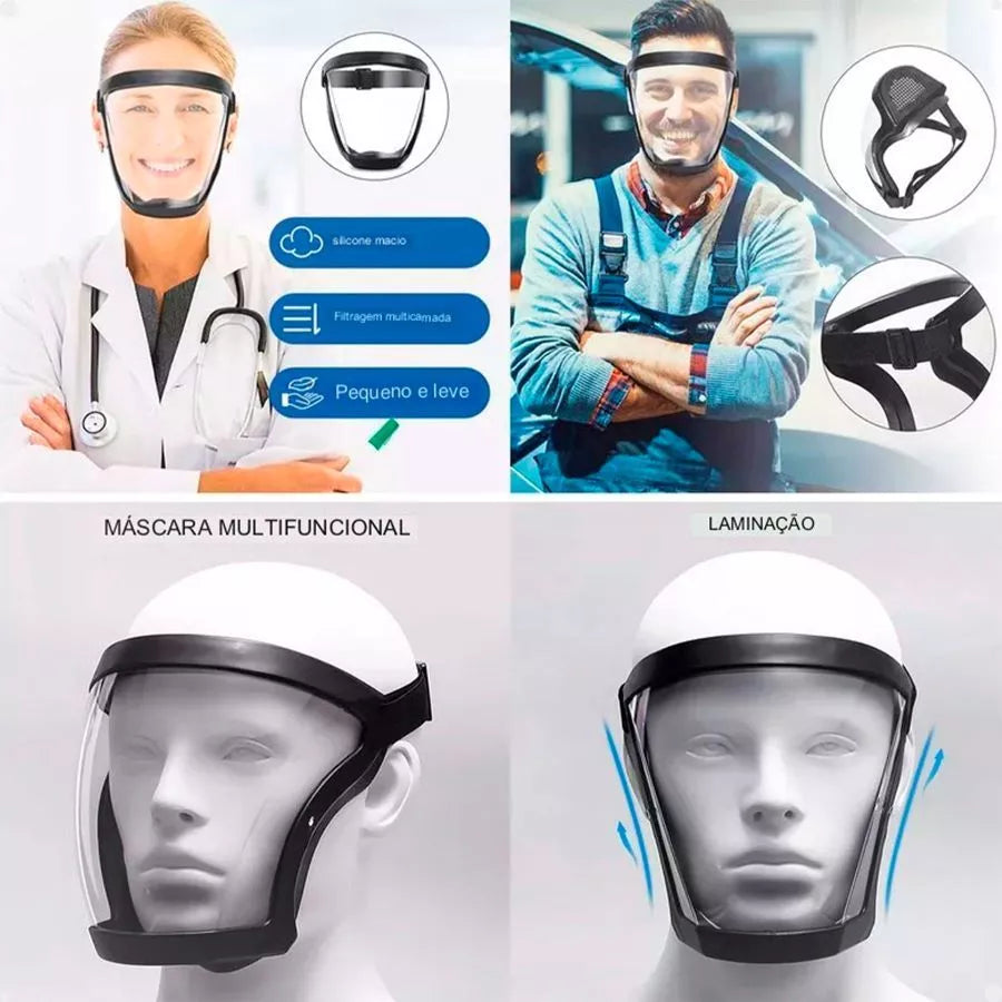 Máscara Protetor Facial  - Face Shield Lorben Antiembaçante Transparente Proteção Total