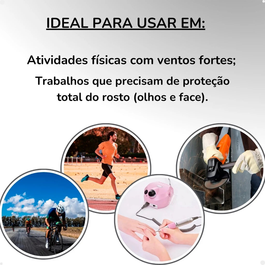 Máscara Protetor Facial  - Face Shield Lorben Antiembaçante Transparente Proteção Total