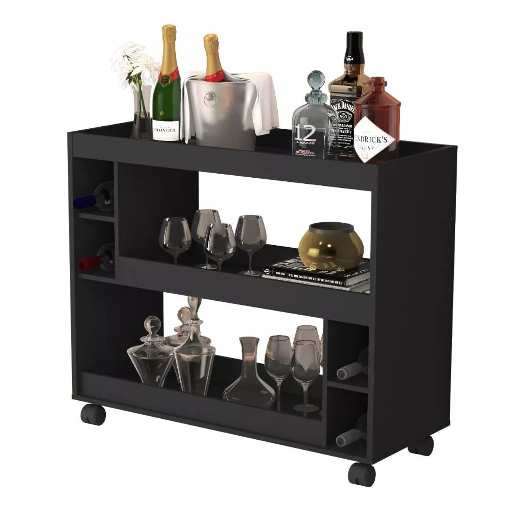 Aparador Buffet Multiuso com Adega e Rodízio Cantinho do Café Sala Cozinha Recepção Decoração Retrô