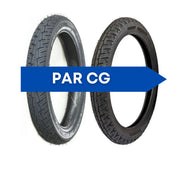 Par Pneu CG 125 Titan 150 Fan 160 YBR Honda Yamaha 90/90-18 e 2.75-18 + Brinde  02 Câmara de Ar