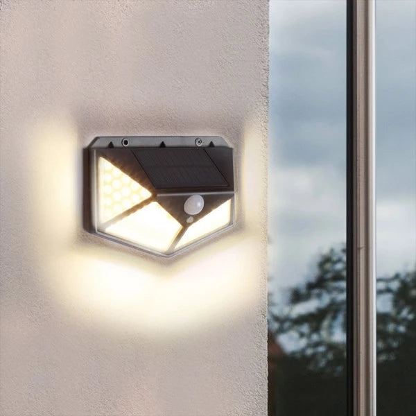 Luz Solar de Parede 20W com Sensor Independente - Iluminação Externa Eficiente e Sustentável