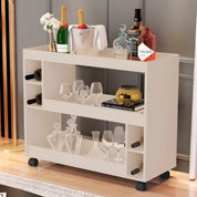 Aparador Buffet Multiuso com Adega e Rodízio Cantinho do Café Sala Cozinha Recepção Decoração Retrô