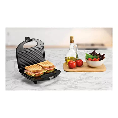 Sanduicheira Grill 2 Em 1, Brunch Time Elgin - Antiaderente, 800W, Preta