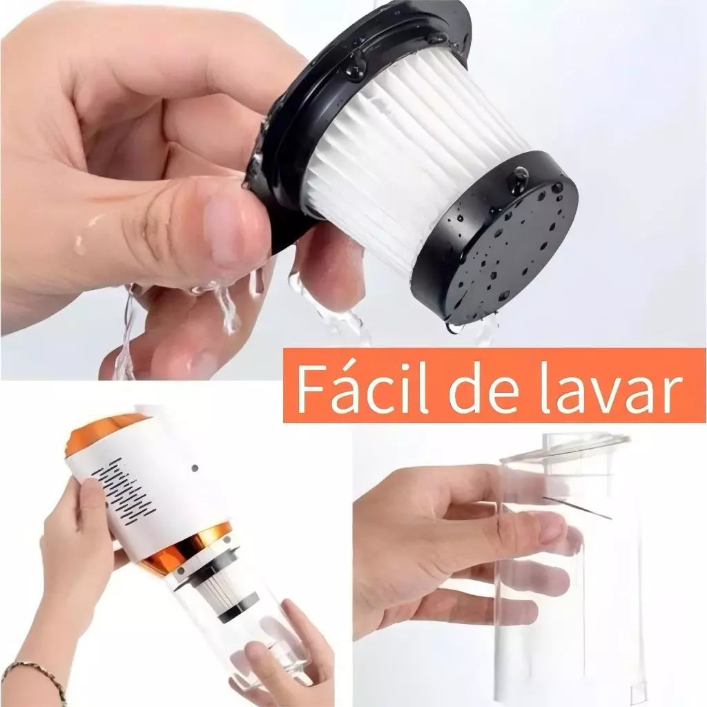 Aspirador De Pó Sem Fio Portátil Limpeza Manual Uso Domestico USB 2EM 1