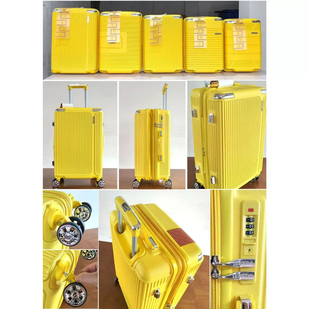 Mala De Bordo Linha Premium 10KG, Zíper Dupla,Rodinha Dupla 360°,Cadeado Embutido,Material Leve ABS