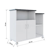 Armário Cozinha Para Microondas ou Forno Elétrico com Rodinhas