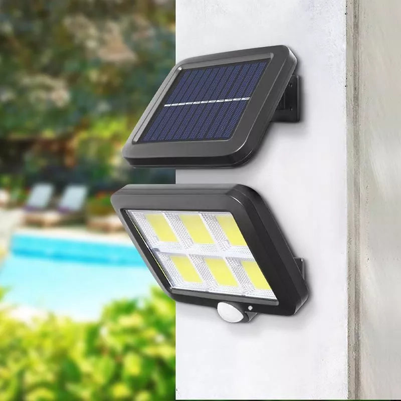 Luz Solar de Parede 20W com Sensor Independente - Iluminação Externa Eficiente e Sustentável