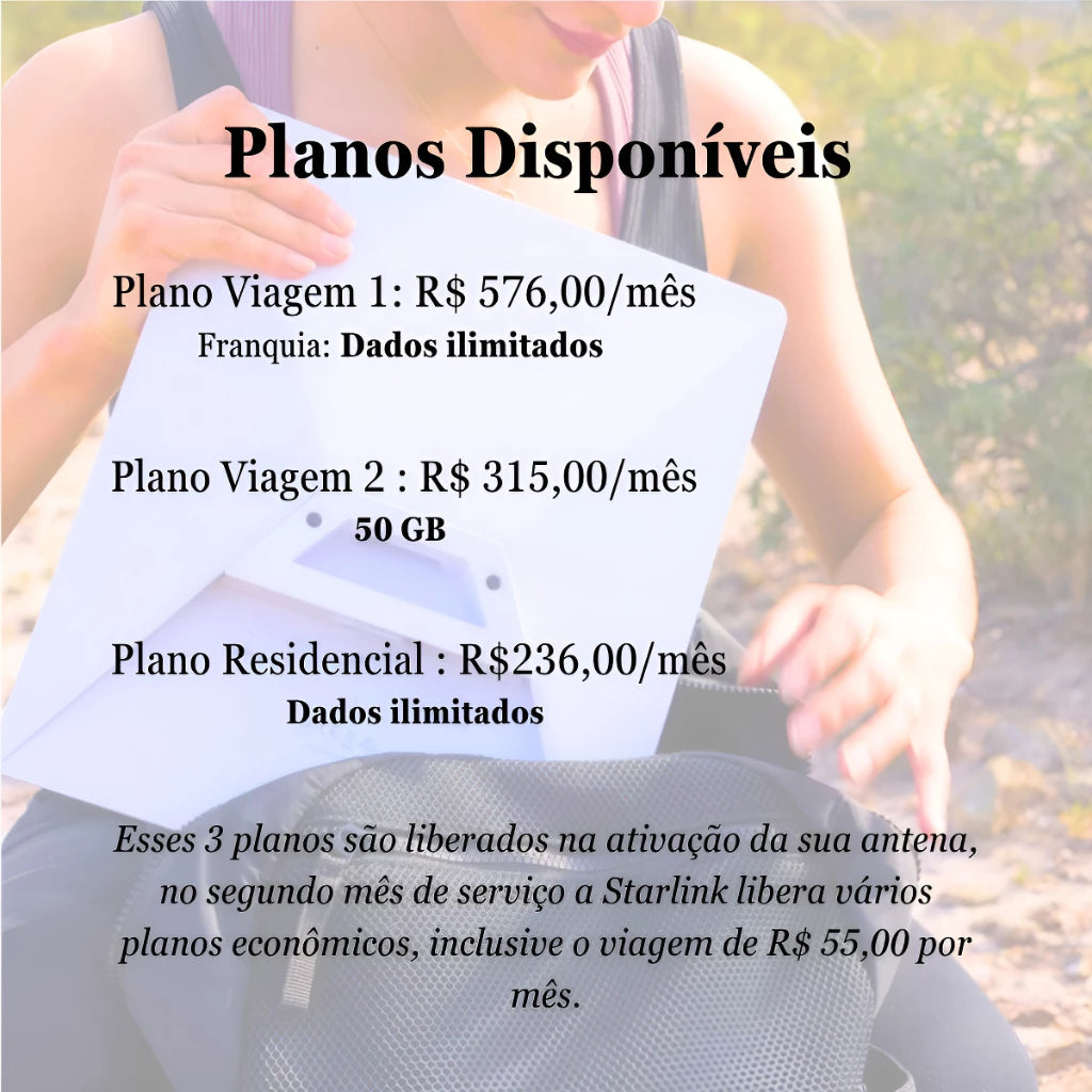 Starlink Mini Internet rápida Via Satélite Antena Original com Nota Fiscal Garantia de 01 ano