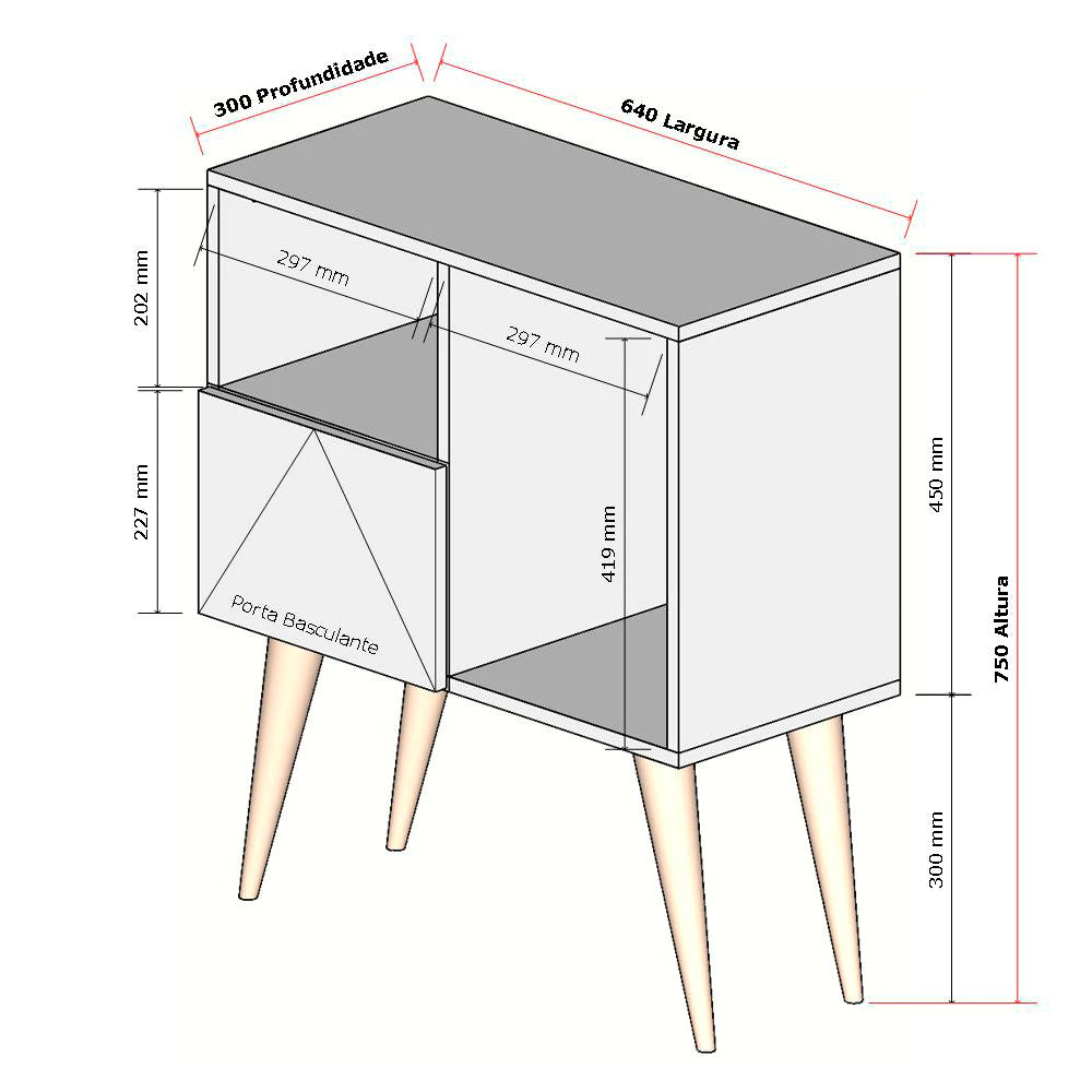 Aparador Buffet Multiuso Retrô Cantinho do Café Marrocos