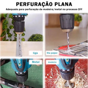 Furadeira Parafusadeira 3/8" bateria 21V com maleta e acessórios/ECOSEN Furadeira elétrica premium