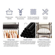 Guarda Roupa Dobrável Organizador De Roupas Decoteam