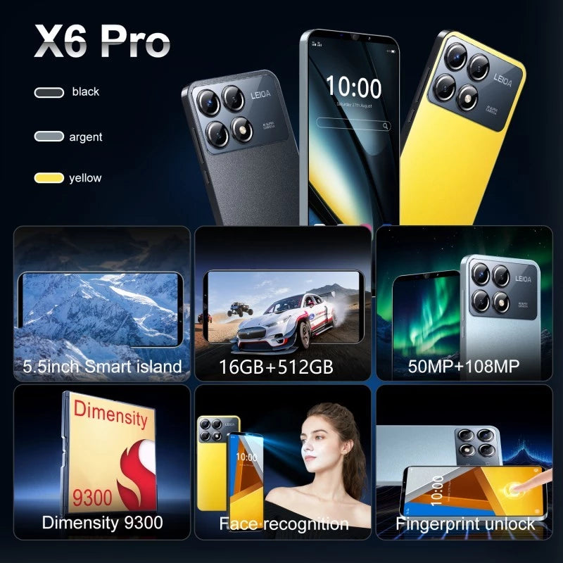 X6 Pro Smartphone 16 - Novo