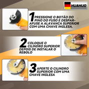 Kit HUAHUO - Furadeira De Impacto E Lixadeira Esmerilhadeira E Serra Tico Tico e Maleta de Transporte Com Acessórios