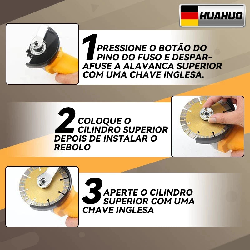 Kit HUAHUO - Furadeira De Impacto E Lixadeira Esmerilhadeira E Serra Tico Tico e Maleta de Transporte Com Acessórios
