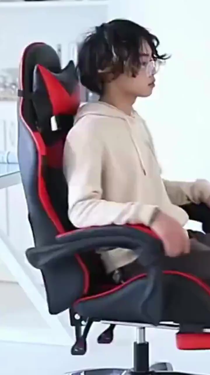 Cadeira Gamer acompanha brinde massageador Ergonômica Com Apoio Pés home office