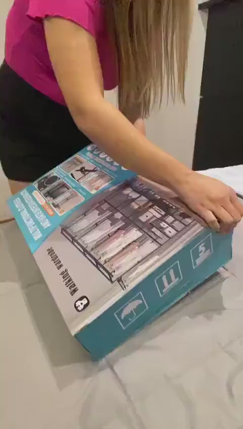 Roupeiro Guarda Roupa Portatil Cabideiro Arara Para Roupa Sapateira Organizador Multiuso Armário