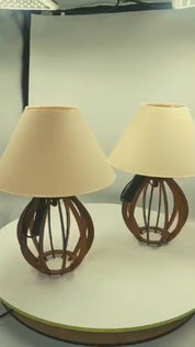 Kit Abajur Luminária De Mdf Para Mesa/Quarto Luminária Mesa