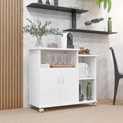 Armário Cozinha Para Microondas ou Forno Elétrico com Rodinhas