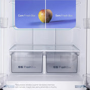 Geladeira Refrigerador HQ Frost Free Inverter Multidoor 426 Litros Cinza