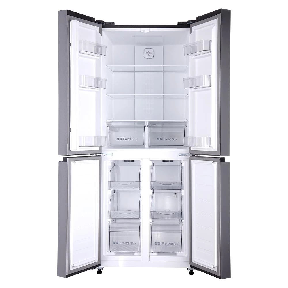 Geladeira Refrigerador HQ Frost Free Inverter Multidoor 426 Litros Cinza