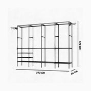 Roupeiro Guarda Roupa Portatil Cabideiro Arara Para Roupa Sapateira Organizador Multiuso Armário