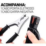 Kit Maquina De Solda + Esmerilhadeira + Mascara E Acessórios