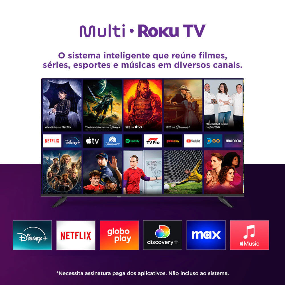 Smart TV DLED 43 FHD Multi Roku 3HDMI 2USB Wi-Fi