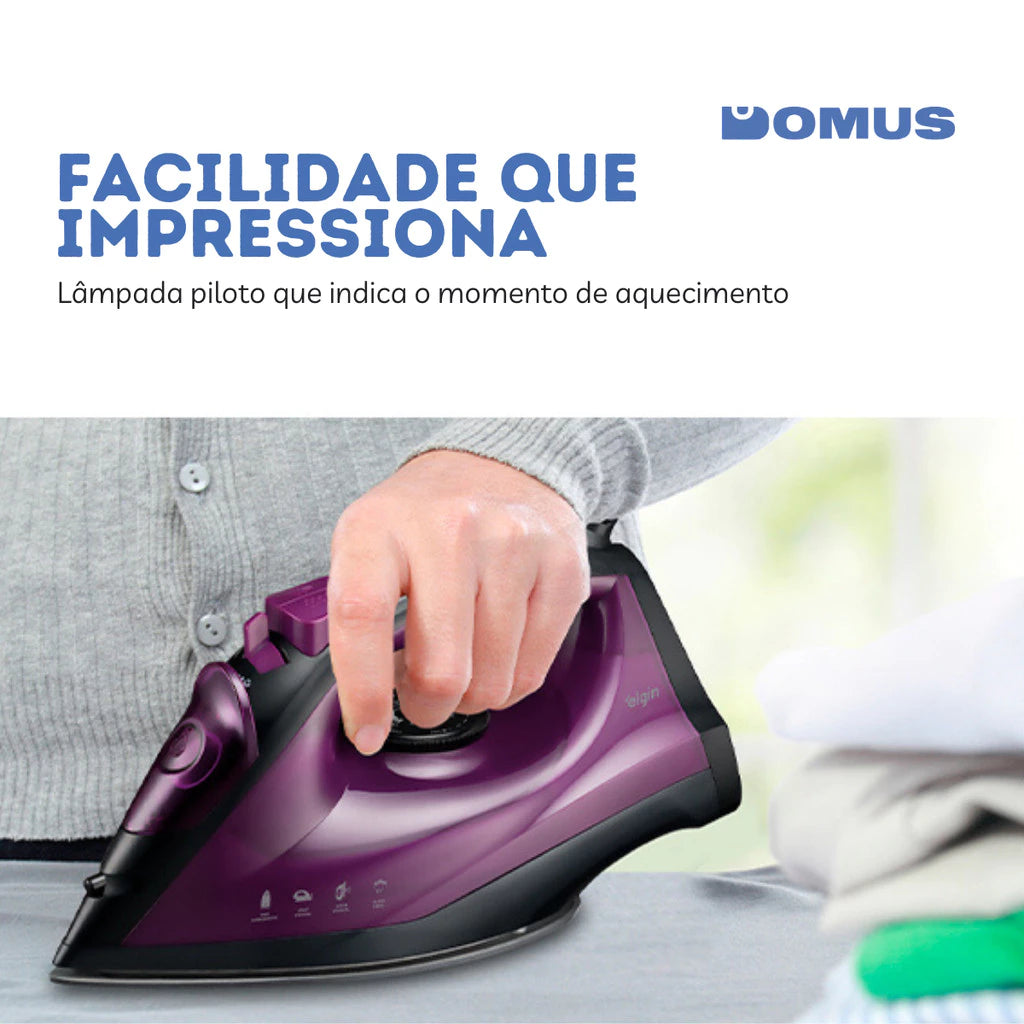 Ferro De Passar Roupas Easy Pass A Vapor Spray 5 Temperaturas Elgin