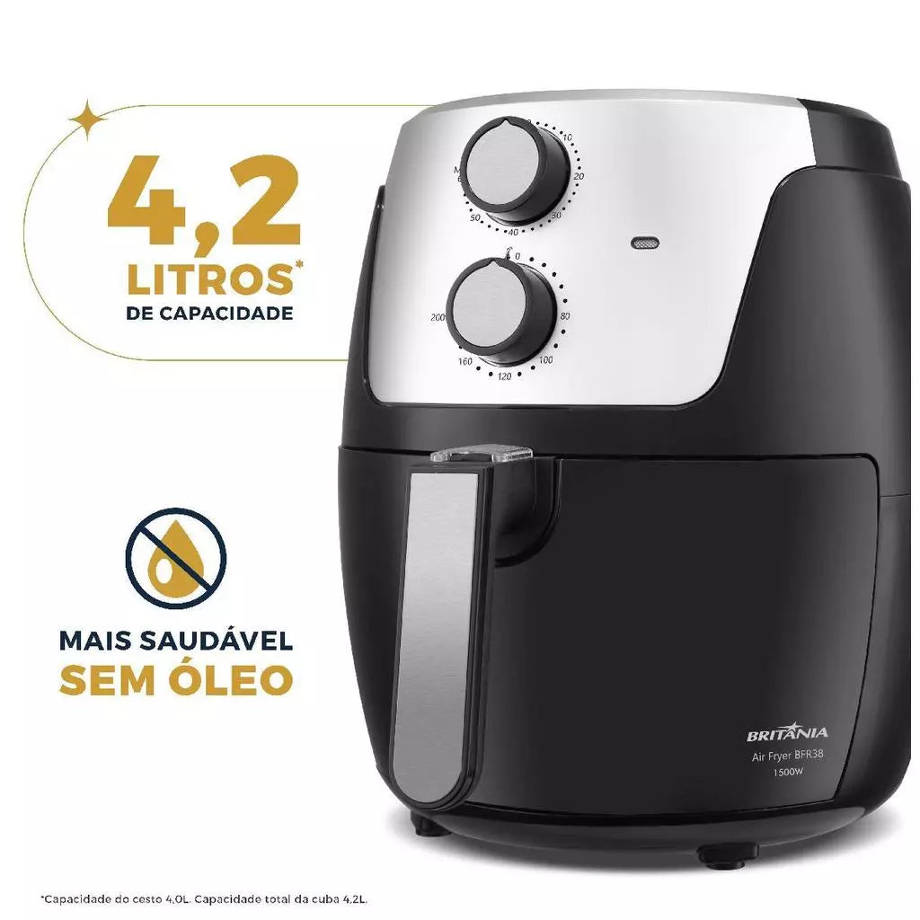 Air Fryer Britânia 4,2L Dura Mais 1500W