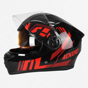 Capacete de lente dupla ABS Capacete de motocicleta unissex