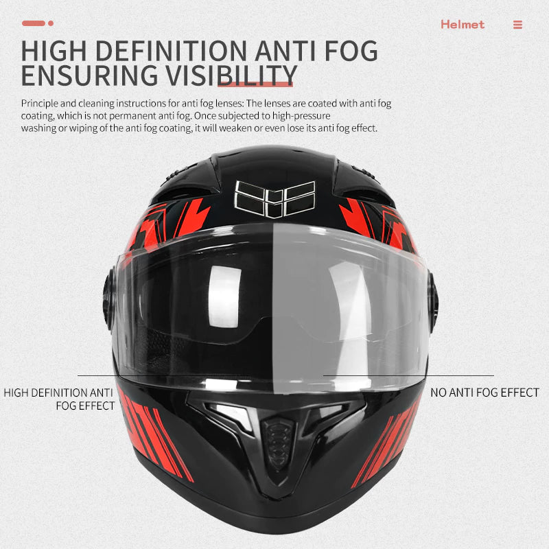 Capacete de lente dupla ABS Capacete de motocicleta unissex