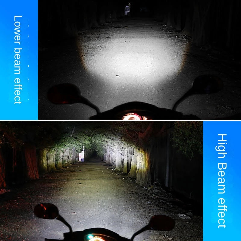 Lâmpadas De Farol De Motocicleta HCC_Howdi-H4/H6 CSP 12V LED Super Brilhante 12000LM